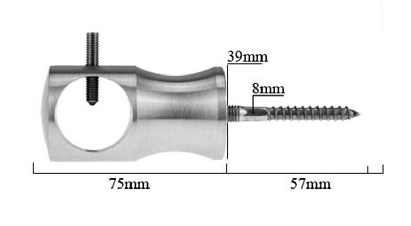 Wymiary uchwytów przelotowych do liny 40 mm